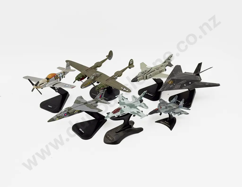 Seven Various Manufacture Diecast Fighter Plane Models some faults Image 1++