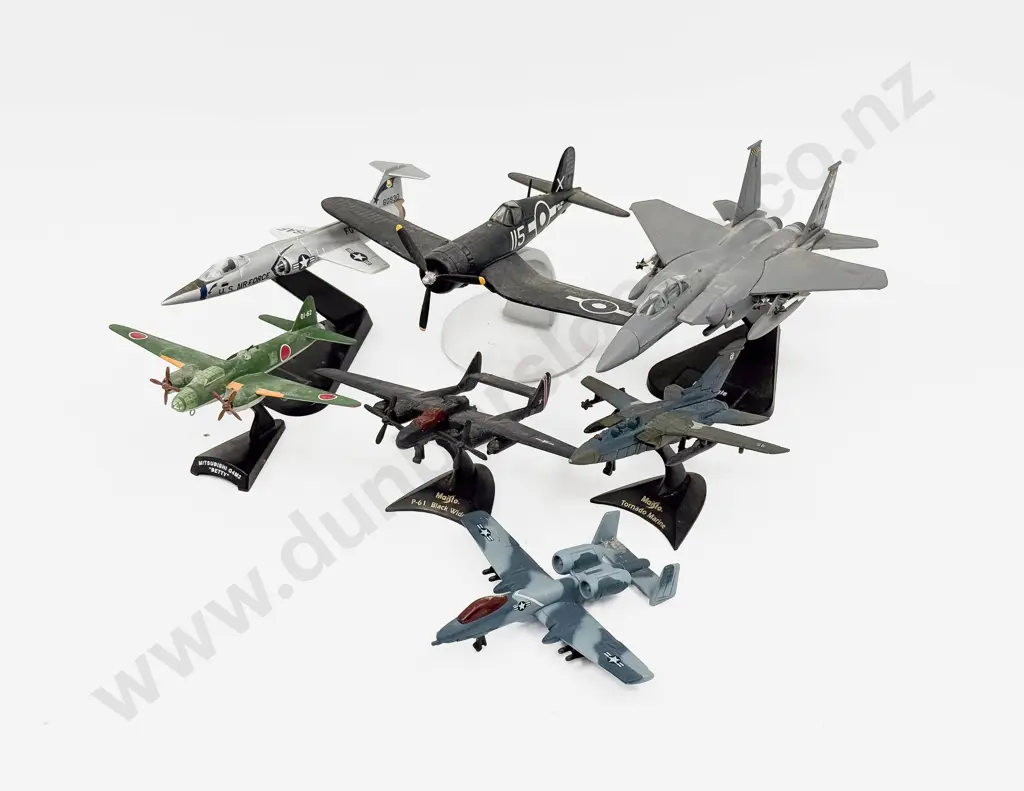 Seven Various Manufacture Diecast Fighter Plane Models some faults Image 1++