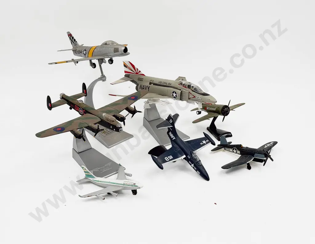 Seven Various Manufacture Diecast Fighter Plane Models some faults Image 1++