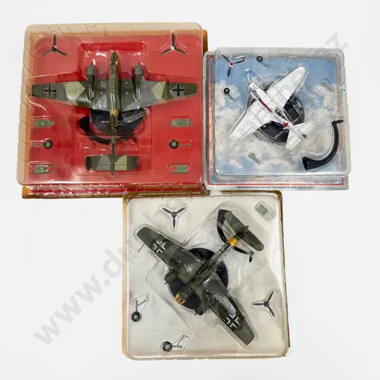 Three Various Manufacture Fighter Plane Models