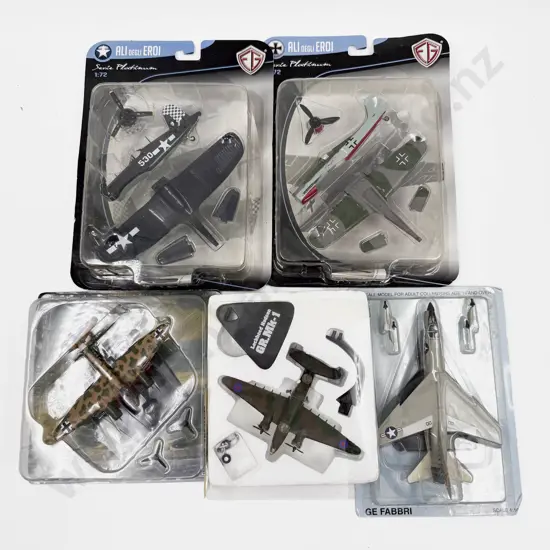 Various Manufacture Five Fighter Jet and Plane Models