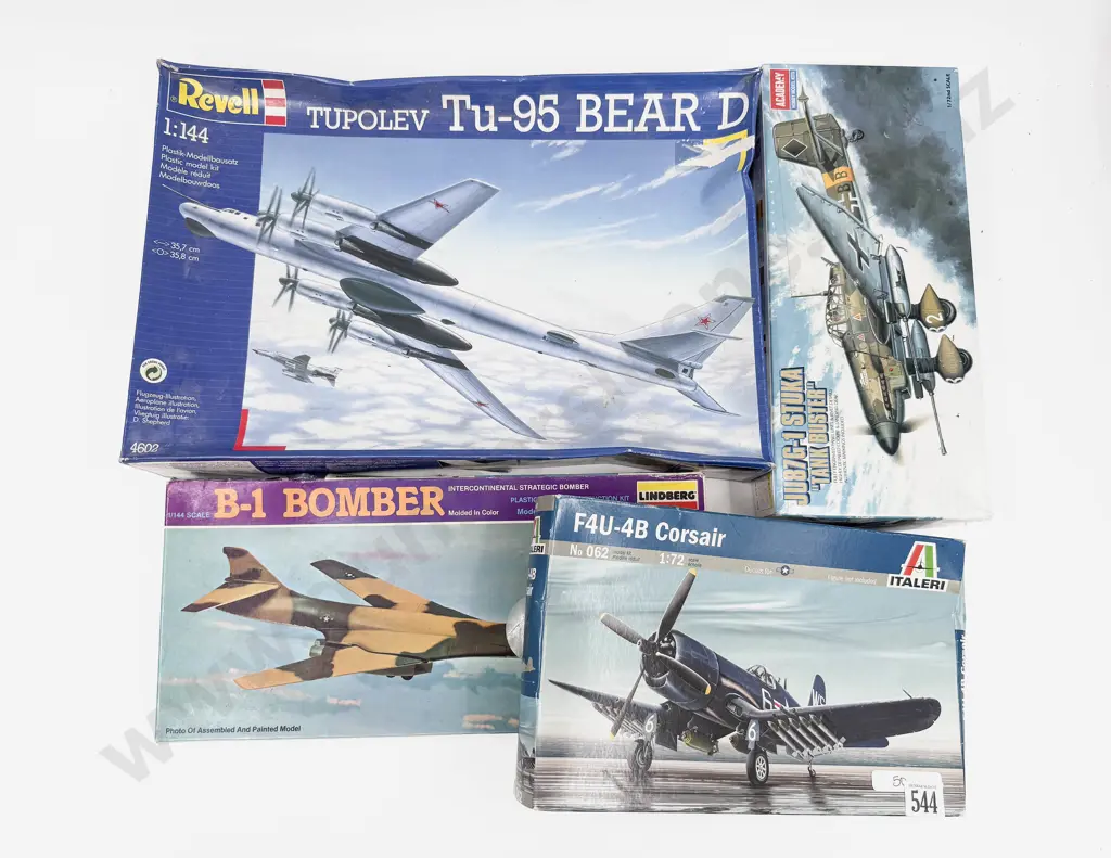 Four Various Manufacture Kit Model Fighter Planes Image 1++