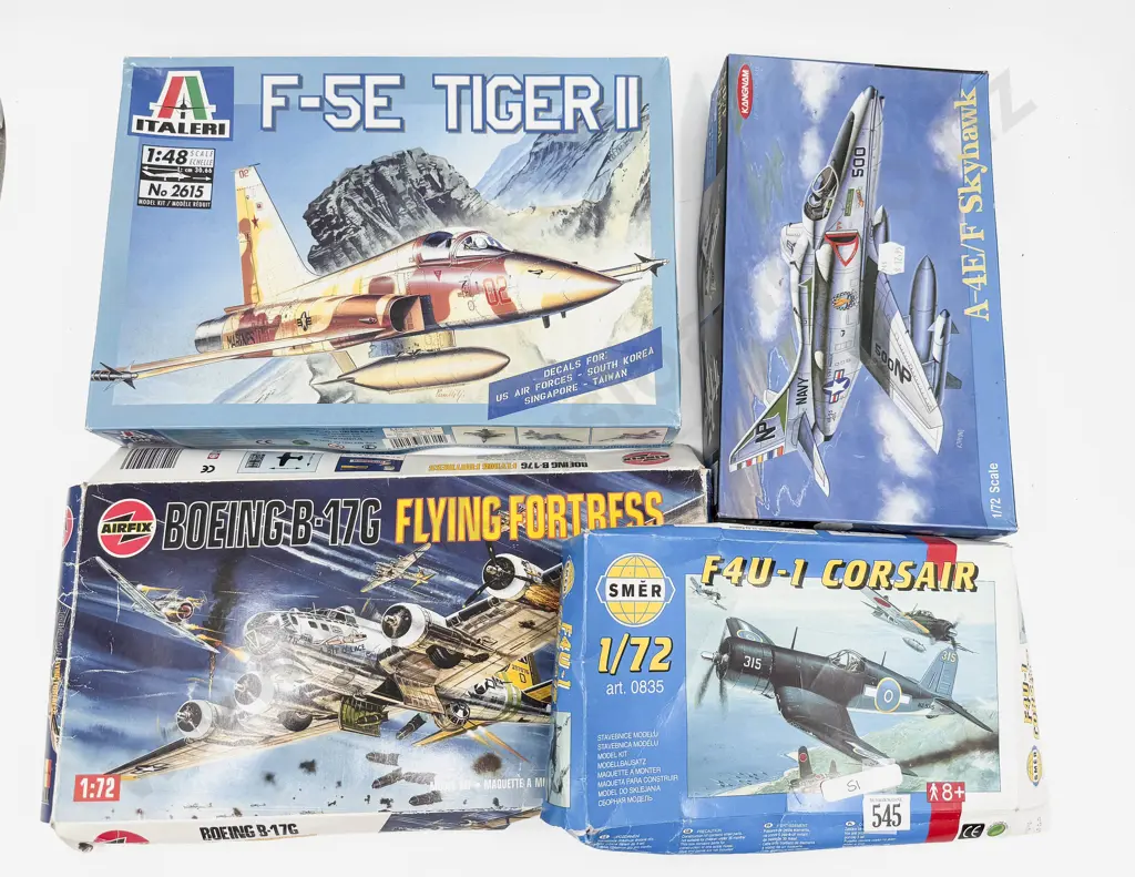 Four Various Manufacture Kit Model Fighter Planes Image 1++