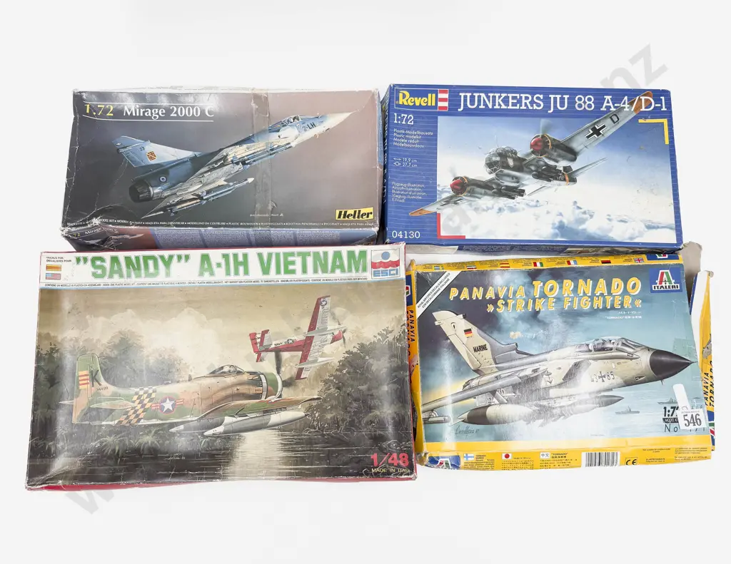Four Various Manufacture Kit Model Fighter Planes Image 1++