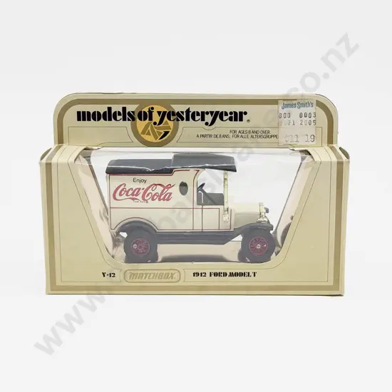 Matchbox Models of Yesteryear Y-12 Coca-Cola with miss fired axle pin
