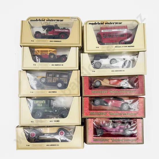 Ten Assorted Matchbox Models of Yesteryear Models