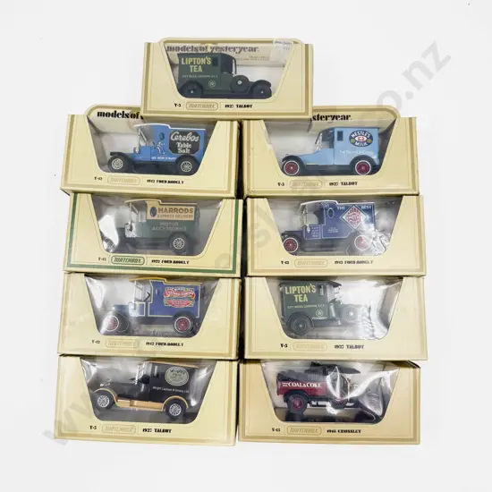 Nine Assorted Matchbox Models of Yesteryear Models