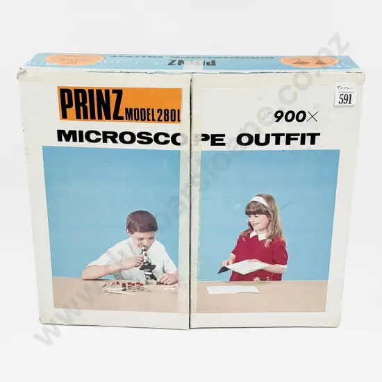 Vintage Boxed Prinz Model 280L 900X Microscope Outfit