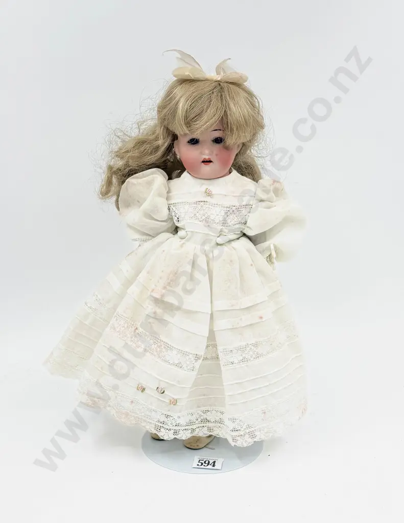 Heubach Koppelsdorf Bisque Shoulder Plate Doll on Kid Leather Body 32cm Image 1++