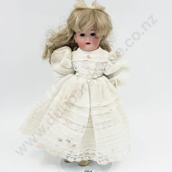 Heubach Koppelsdorf Bisque Shoulder Plate Doll on Kid Leather Body 32cm