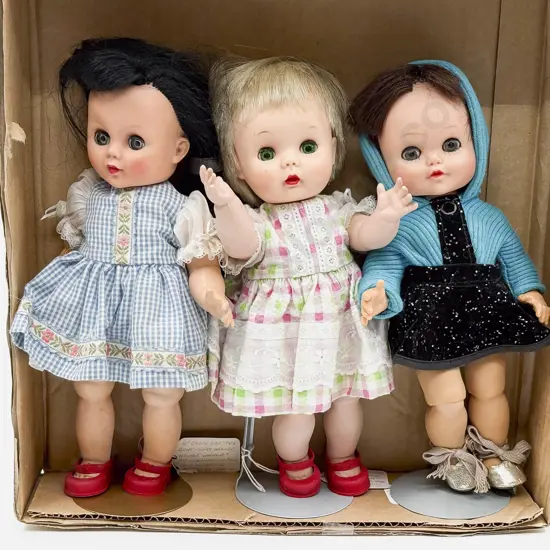 Three Eegee Hard Plastic/Vinyl Character Dolls