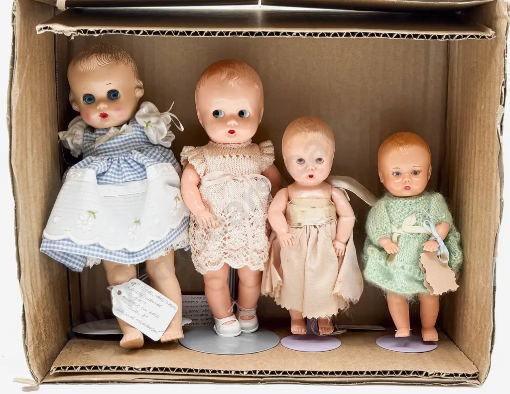 Four Ideal Hard Plastic Character Dolls Image 1++
