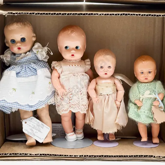 Four Ideal Hard Plastic Character Dolls
