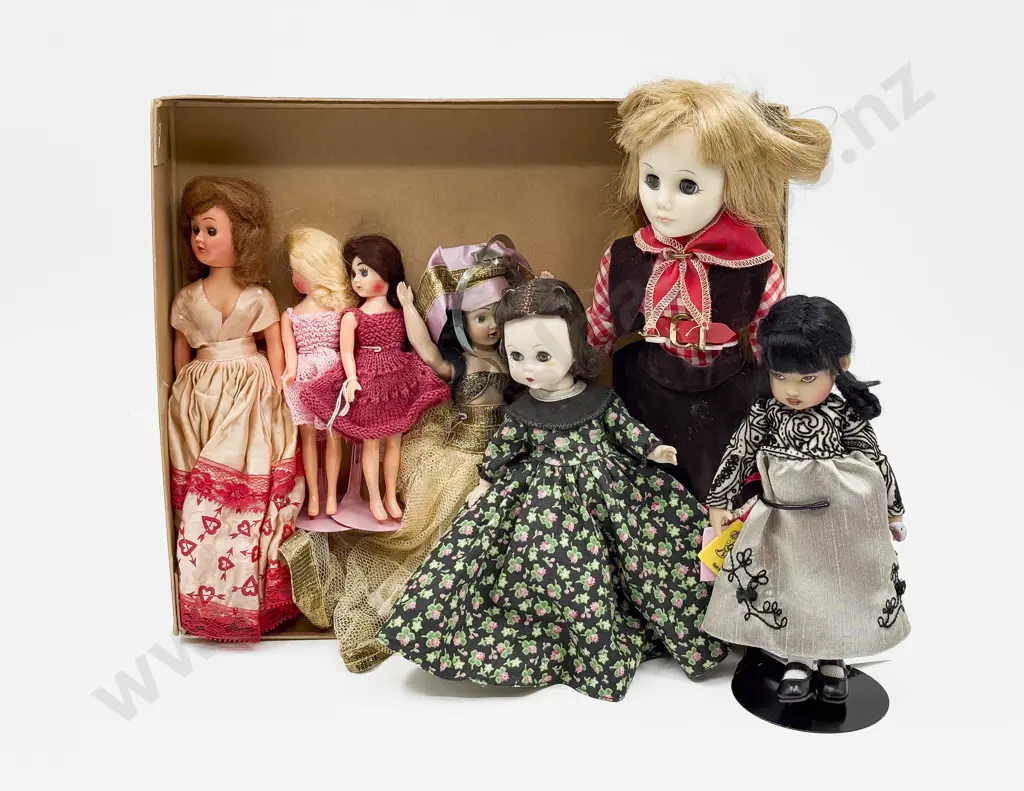 Five C1950's Hard Plastic and Vinyl Teen Character Dolls with Madame Alexander and Kish Doll Image 1++