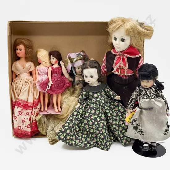 Five C1950's Hard Plastic and Vinyl Teen Character Dolls with Madame Alexander and Kish Doll