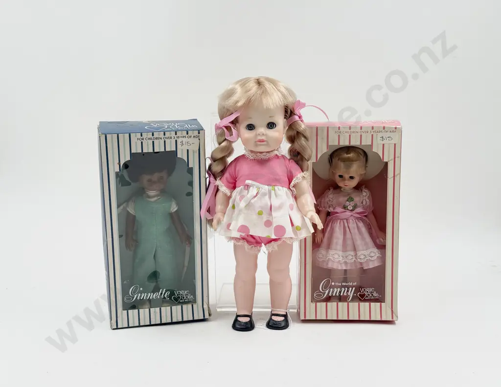 Two Vogue Dolls Ginny and Ginnette with unboxed Vogue Little Angel and dress Image 1++
