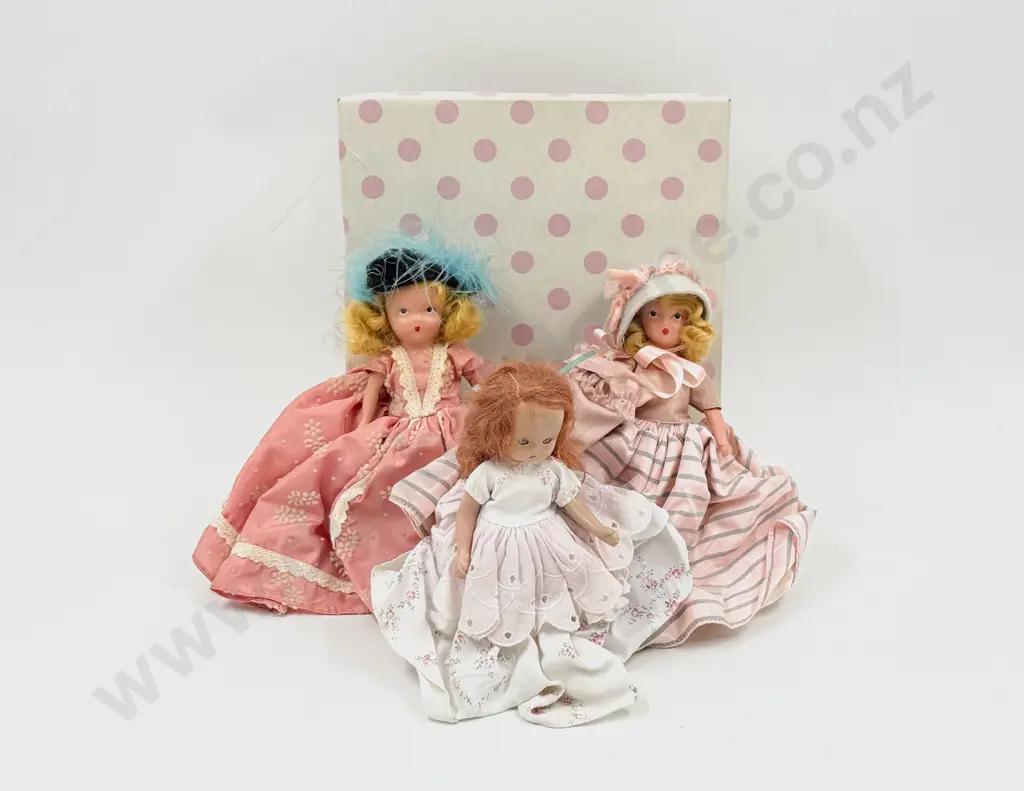 Two Boxed Nancy Ann All Composition Story Book Dolls and other unboxed 17cm Image 1++