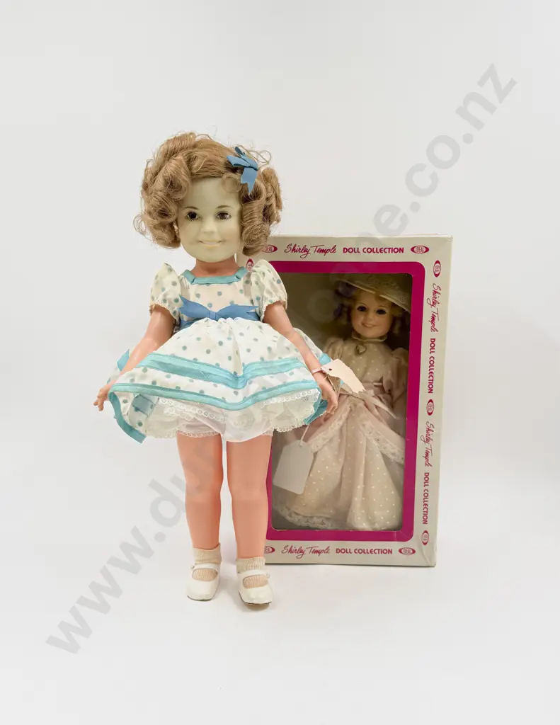 Two Ideal 1972 & 1982 Anniversary All Vinyl Shirley Temple Dolls 42cm 30cm with print Image 1++
