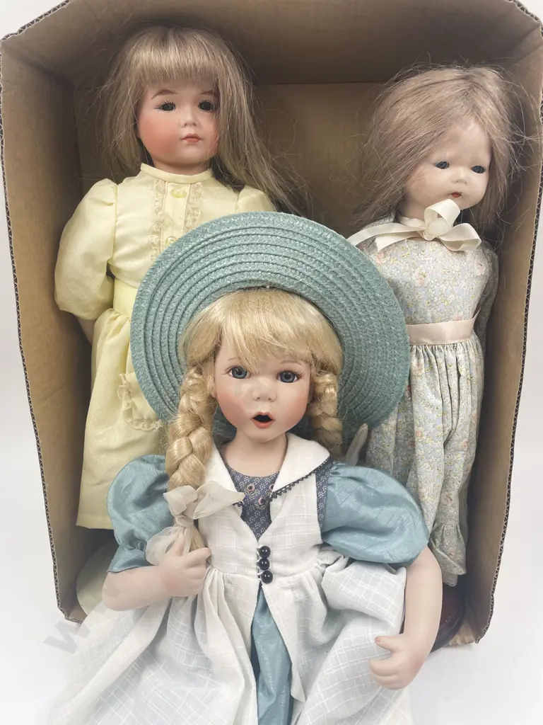 Three New Bisque Dolls Image 1++
