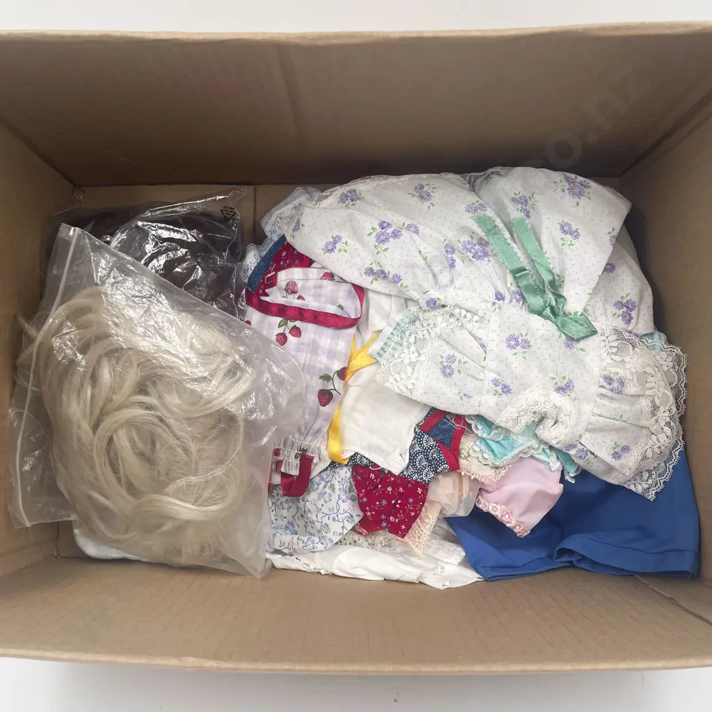 Collection of Vintage Hard Plastic with New Dolls House Dolls and Some Clothing Image 1++