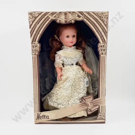 Vintage Netta All Vinyl Bride Doll Made in South Australia 42cm with Ally Doll & Accessories