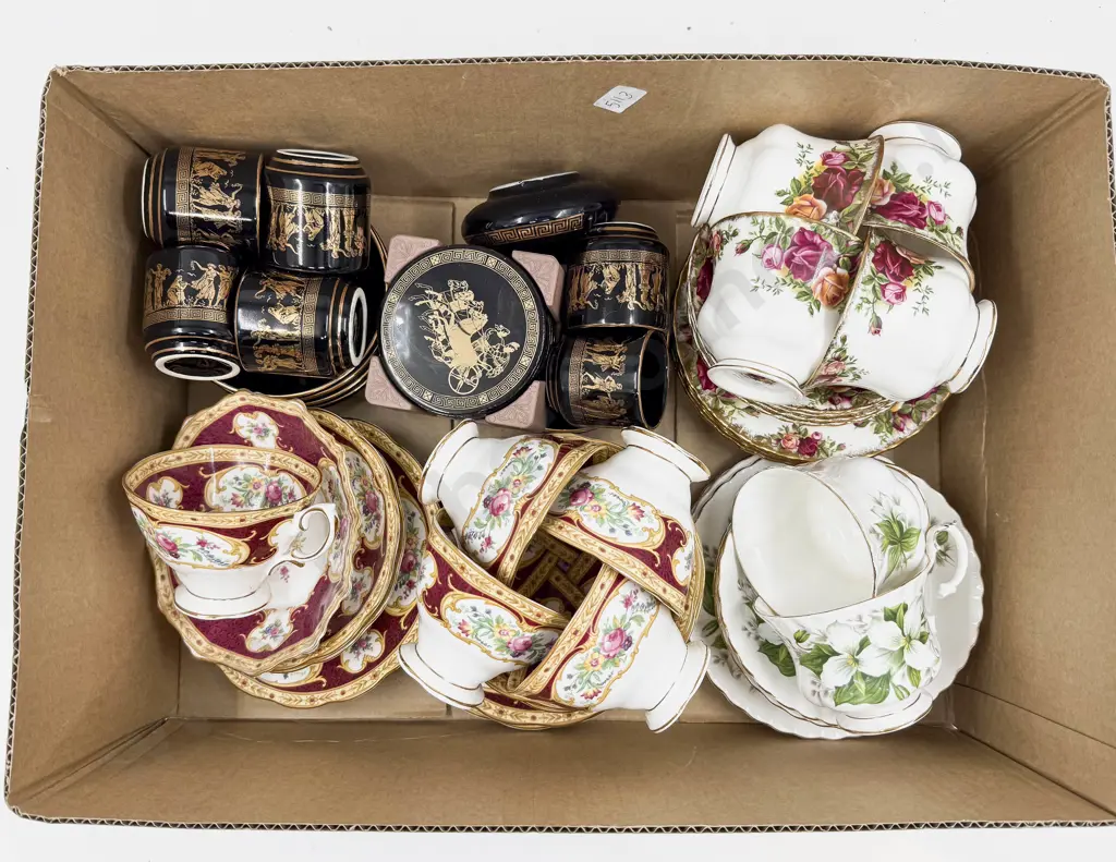 Box of Mainly Royal Albert Fancy Tea China Image 1++
