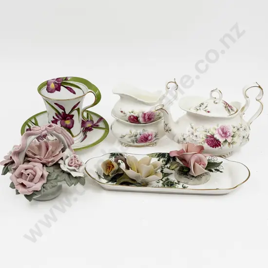 Royal Albert Tea Pot with Cream/Sugar and Assorted