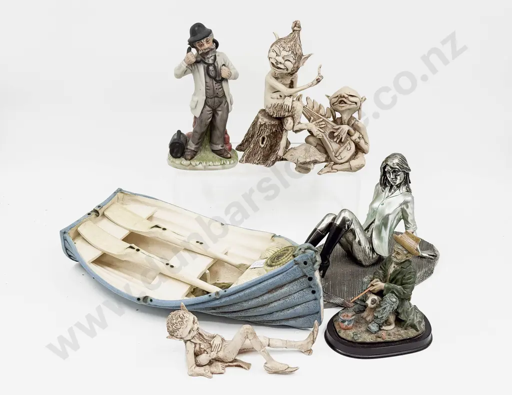 Box Qty of Assorted Figural Ornaments etc Image 1++