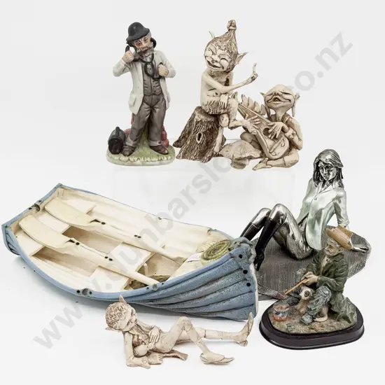 Box Qty of Assorted Figural Ornaments etc