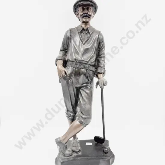 Large Bronze Style Figure of Golfer
