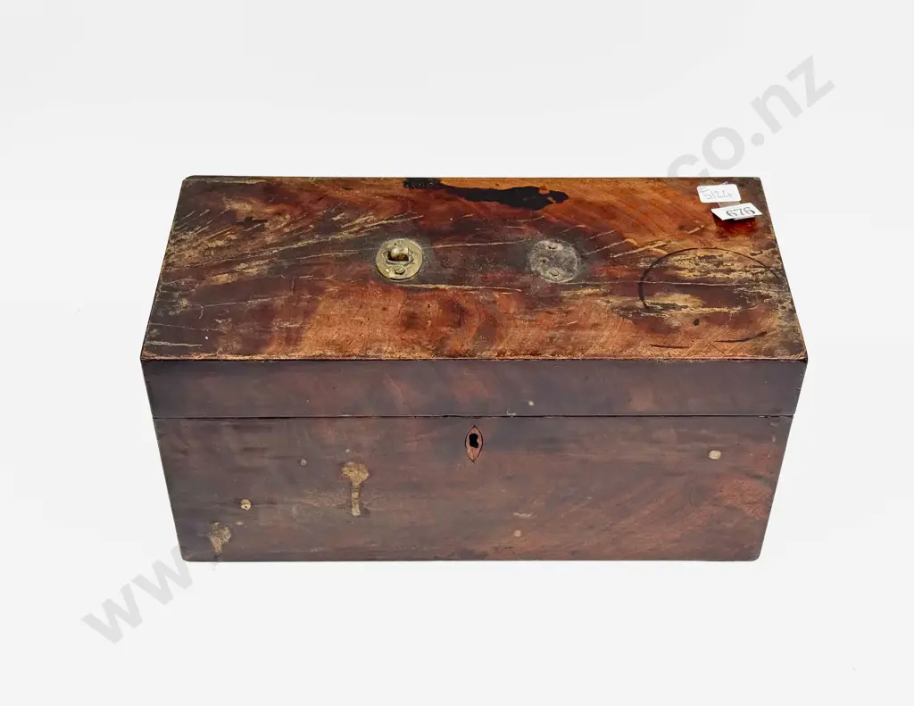 Victorian Mahogany Tea Caddy (Faults) Image 1++