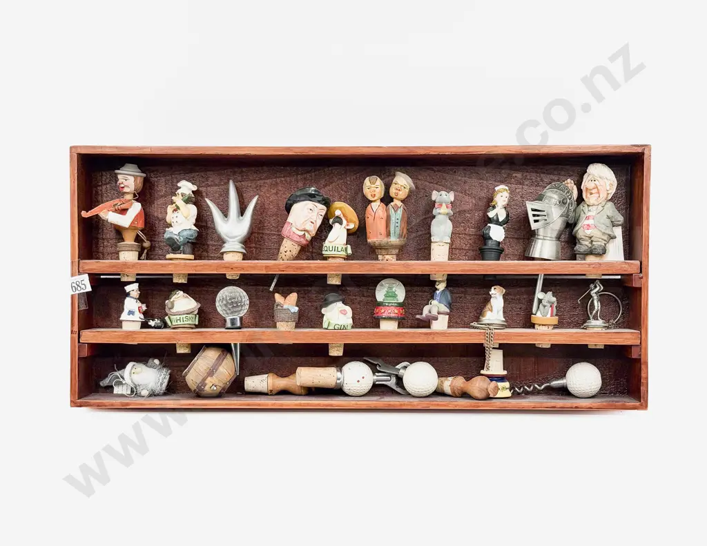 Qty of Assorted Novelty Wine Stoppers in Display Rack Image 1++