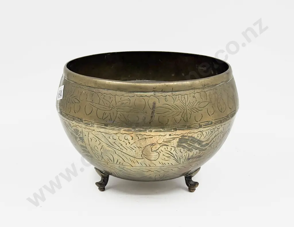 Footed Brass Planter Image 1++