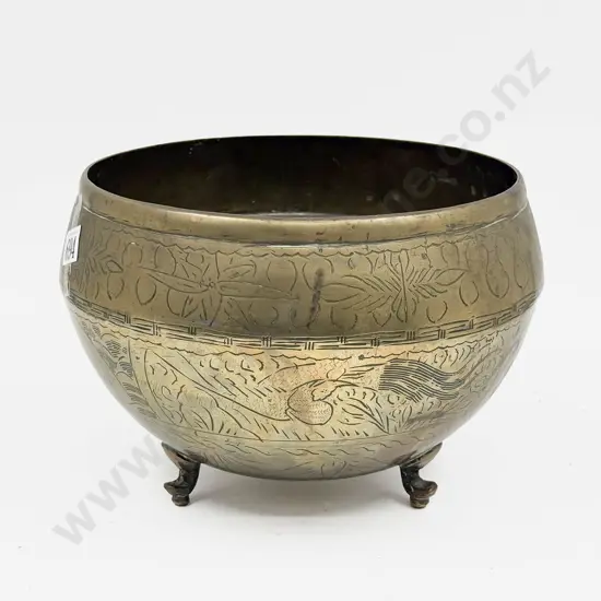 Footed Brass Planter