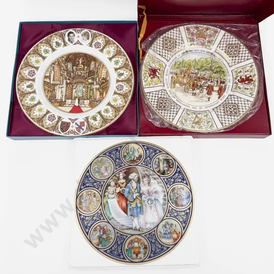 Boxed Coalport Comm. Plate & Two Others
