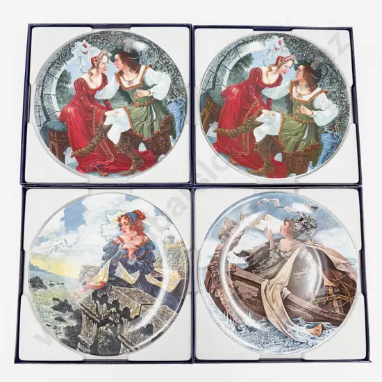 Eight Assorted Boxed Comm. Plates
