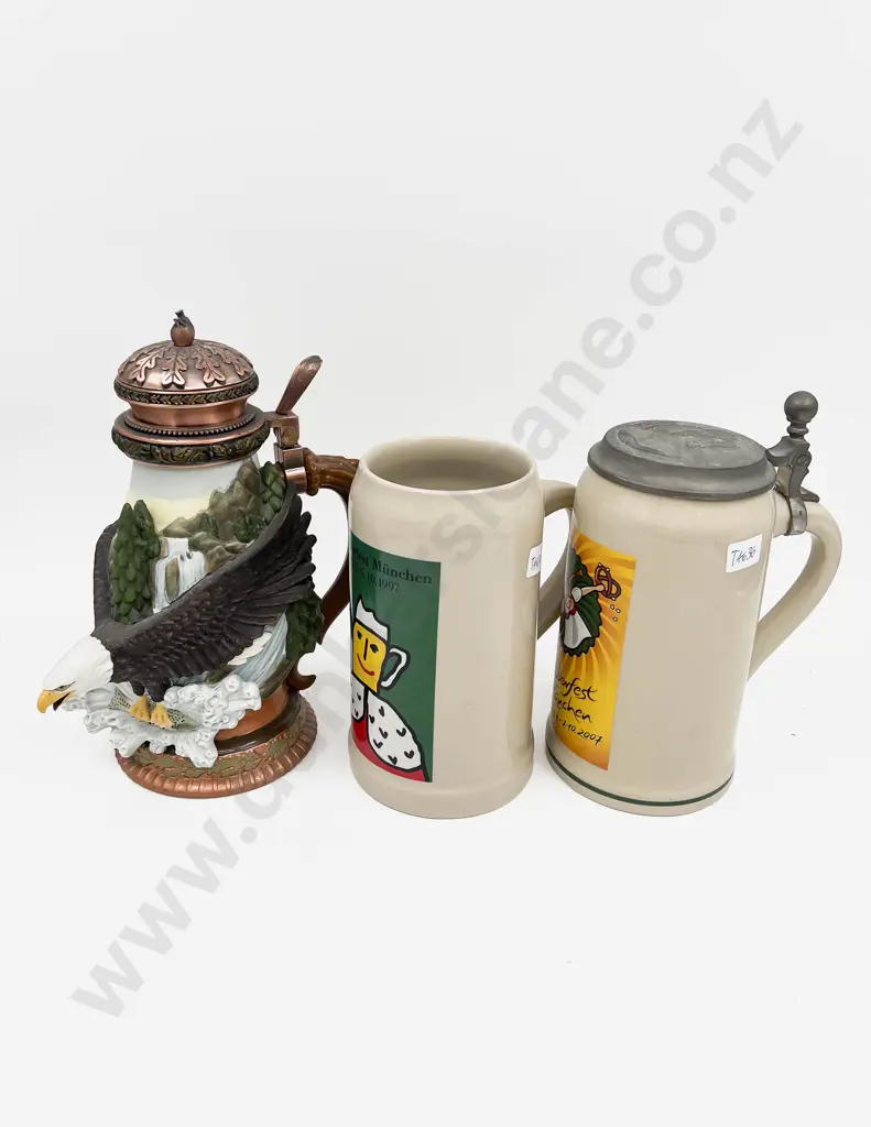 Two October Fest Comm. Steins together with Other Stein (A/F) Image 1++