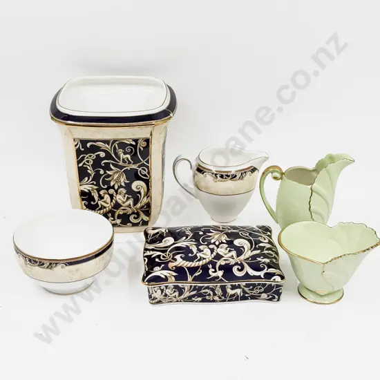 Wedgwood "Cornacopia" Vase & Assorted China