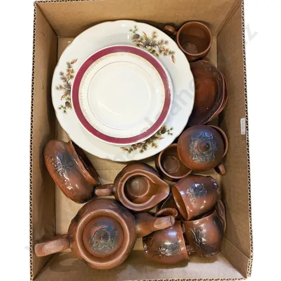 Terracotta Part Tea Set and Assorted Fancy China