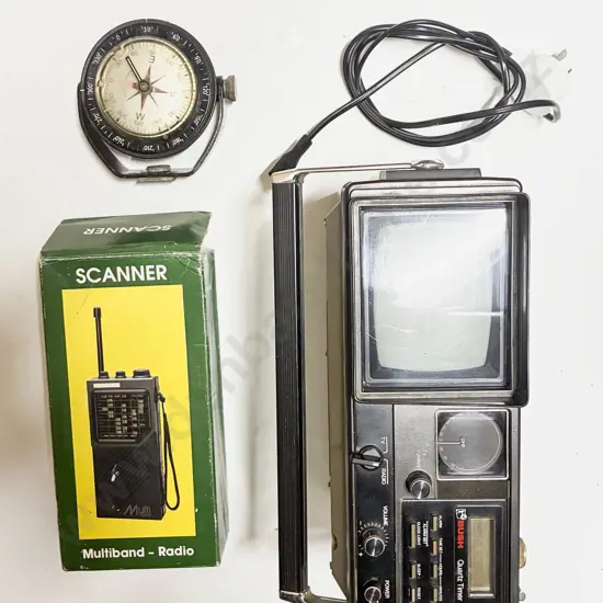 Vintage TV Radio with Radio Scanner etc