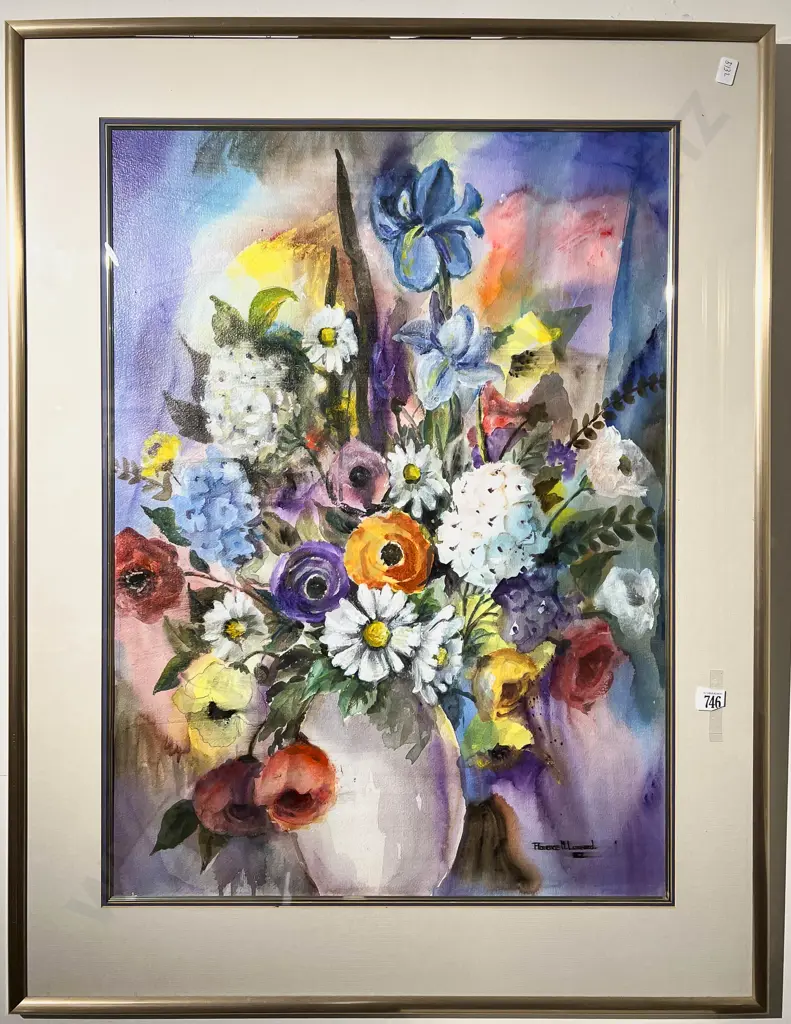 Florence M. Luxford - Floral Still Life - Oil & Watercolour Image 1++