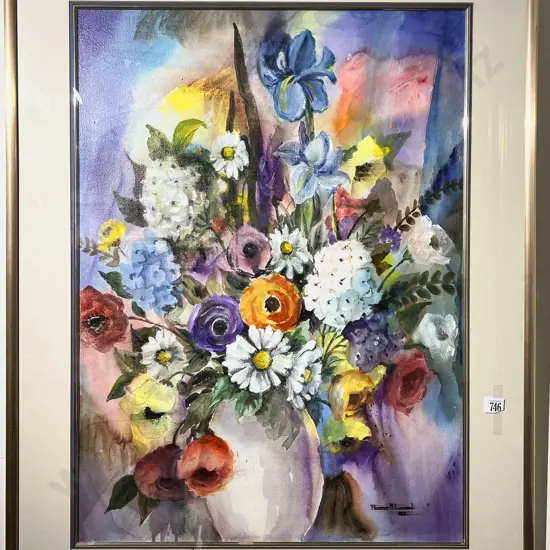 Florence M. Luxford - Floral Still Life - Oil & Watercolour