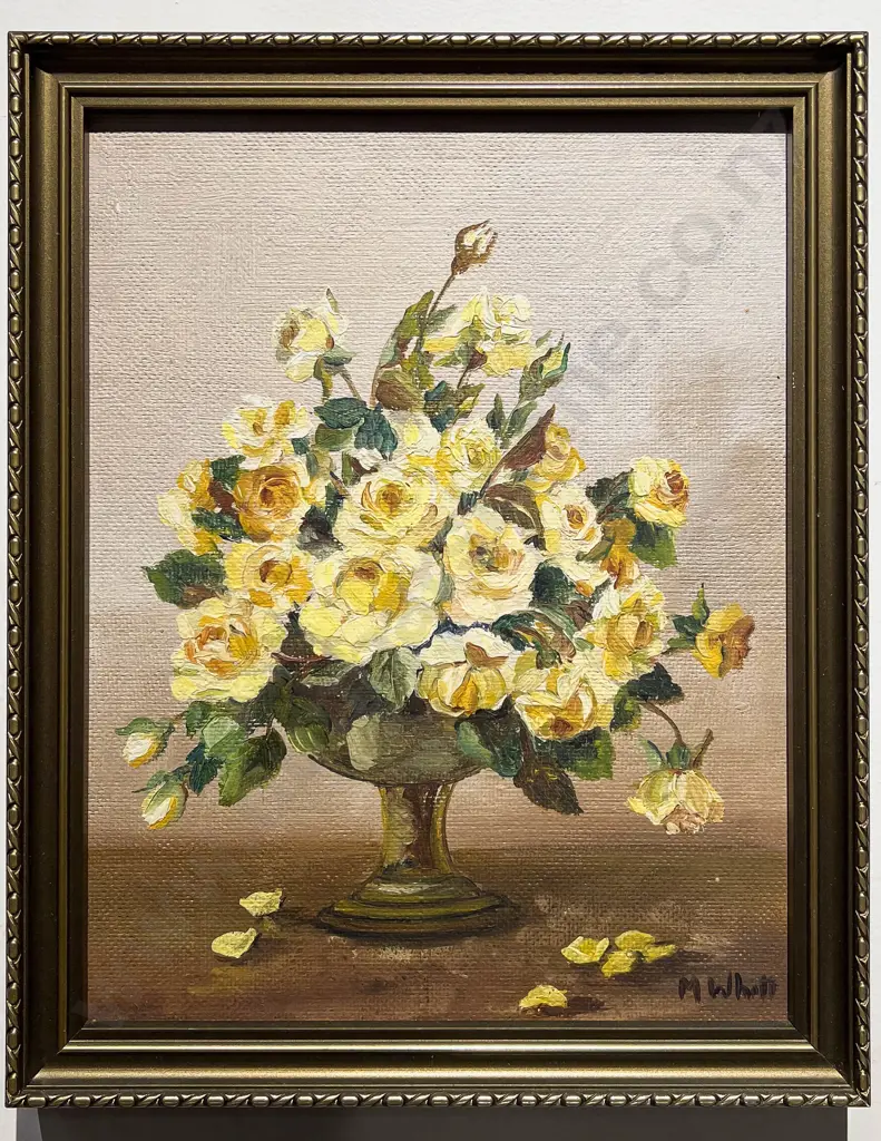 Margaret. Whitt - Floral Still Life - Oil on Board Image 1++
