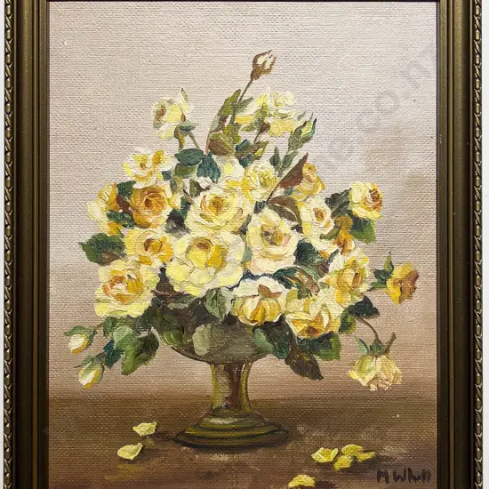 Margaret. Whitt - Floral Still Life - Oil on Board