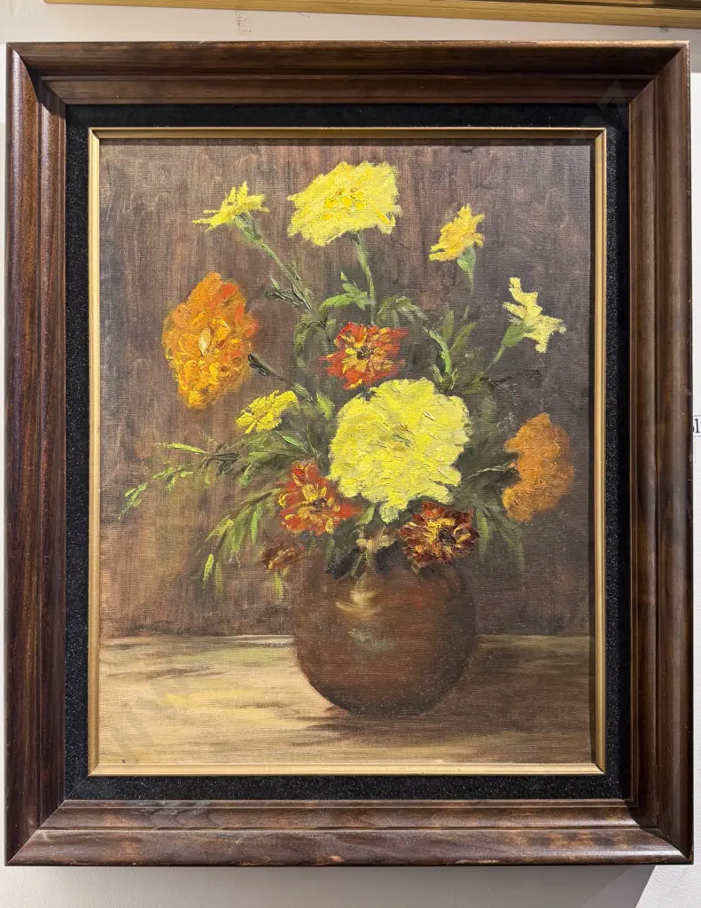 Unknown Artist - Floral Still Life - Oil on Board Image 1++