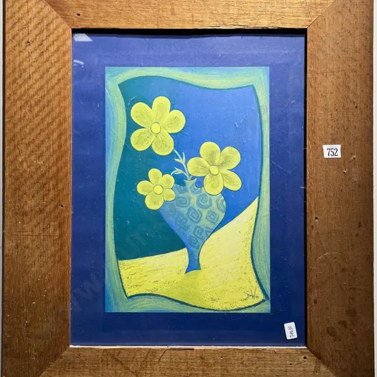 David Williams - Stylised Floral Still Life - Print