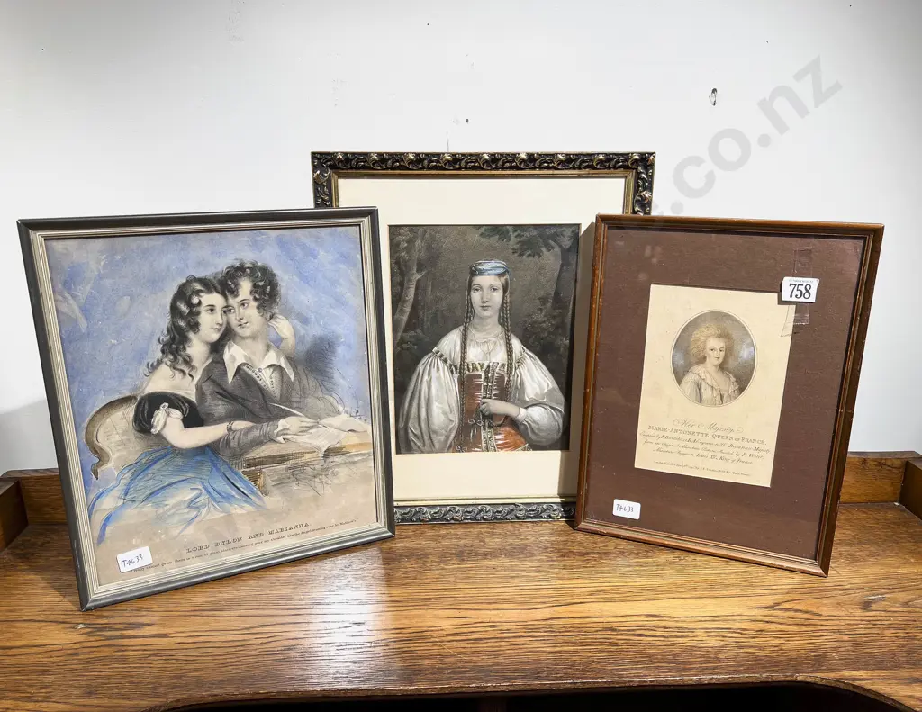 3 19th Century Portrait Engravings Image 1++