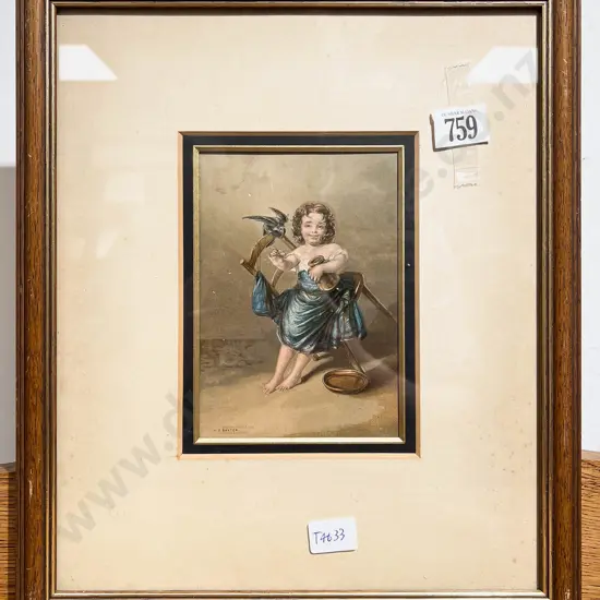 Victorian Baxter Print, Circa 1858