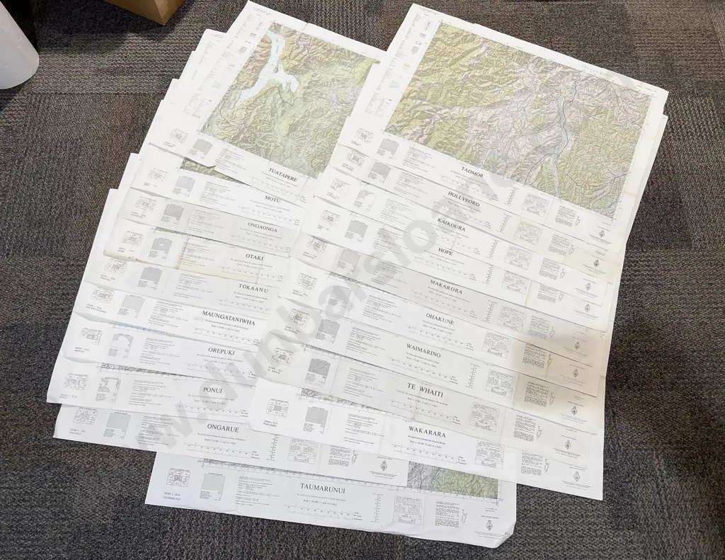 Large Qty of Assorted NZ Topigraphical Maps (Loose) Image 1++