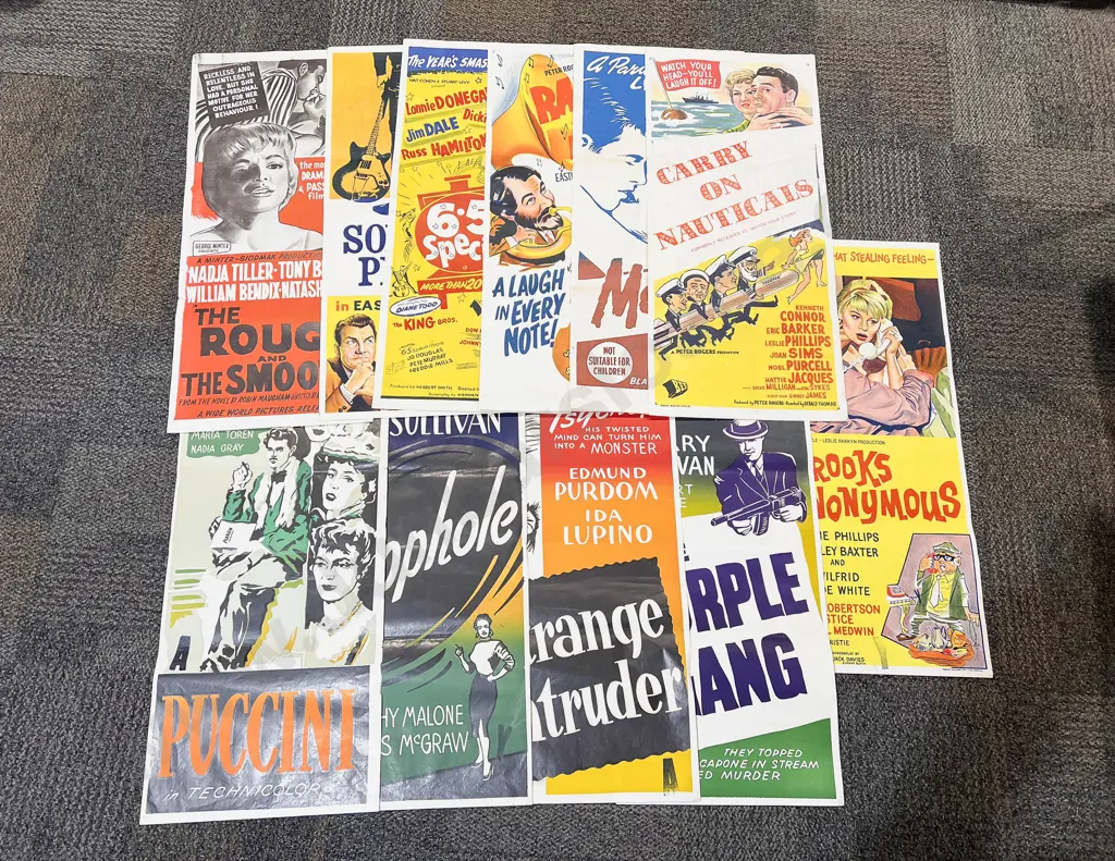 Qty of Assorted Vintage Movie Posters Image 1++